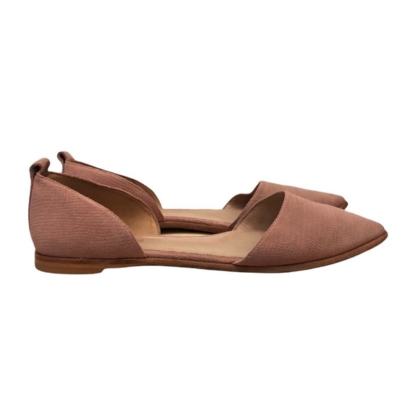 Madewell Blush Pink Arielle D'Orsay Pointed Toe Flats 8 - Picture 1 of 7